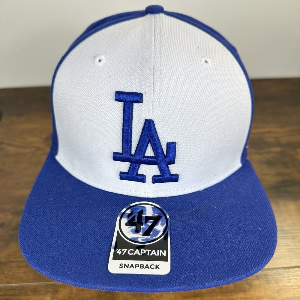 Los Angeles Dodgers '47‎ Brand Sure Shot Captain Snapback Hat Blue White MLB
